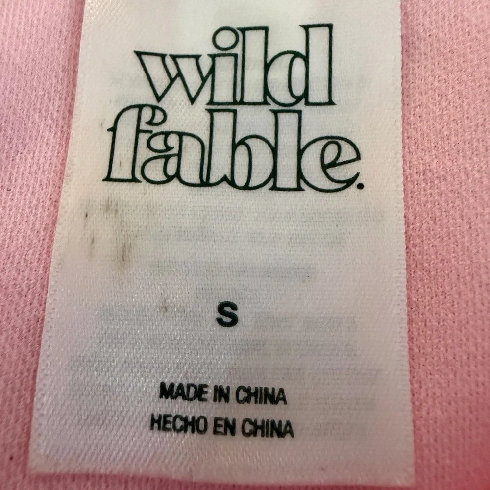 Shade & Shore NWT (THERE ARE SOME FLAWS) Pink Bikini Bottom Red Tie Sides - Picture 4 of 6